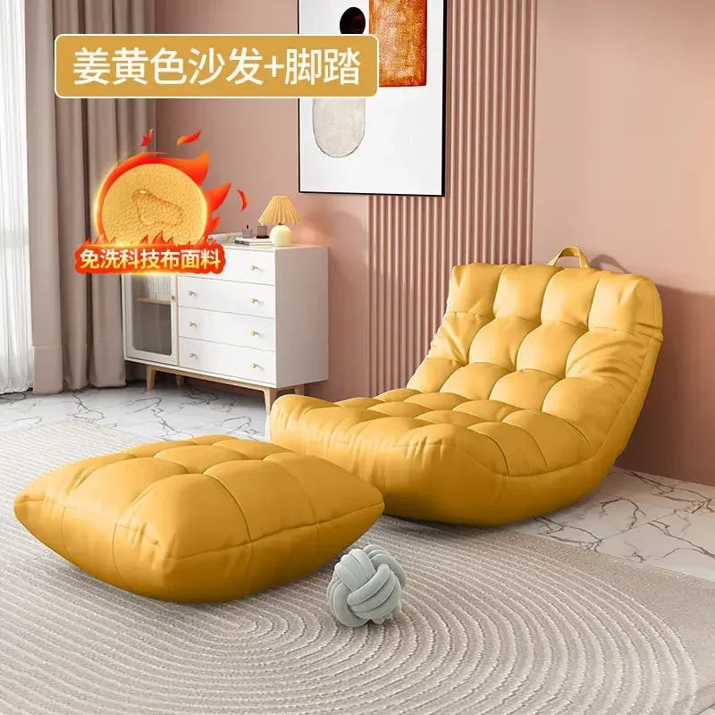 MMOOKA Lazy Sofa Bedroom Balcony Bay Window Tatami Caterpillar Bean Bag Sofa Chair Foldable Floor Adjustable Lounge Sofa