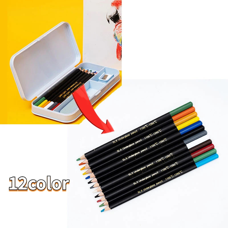 Ceramic Professional Hand-painted Oil Colored Pencil Beginner Adult Painting 1100 ℃ -1260 ℃ Pottery Tools