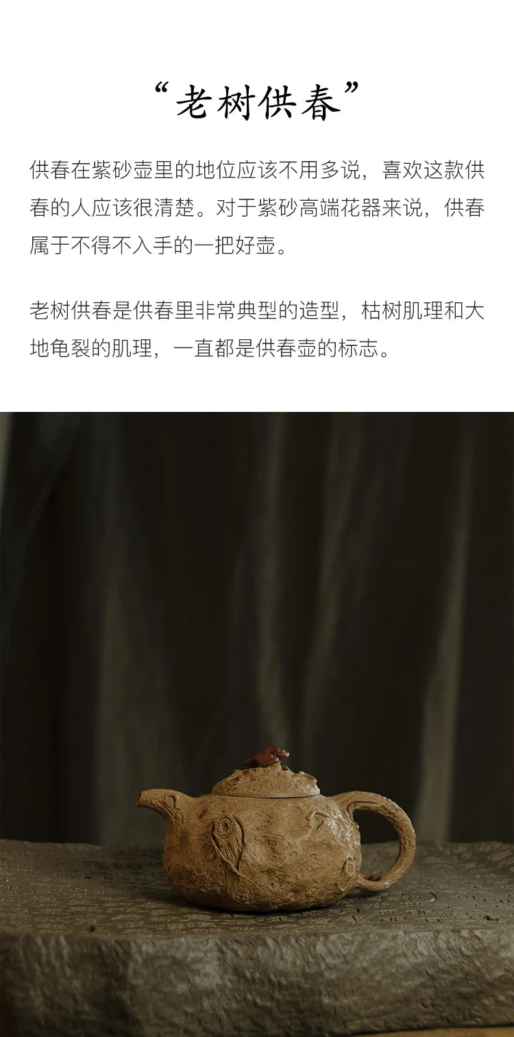 Yixing Zisha Teapot Handmade Raw Ore Old Segment Mud Gongchun Pot Single Teapot Chinese Household Bionic Zisha Teapot Tea Set