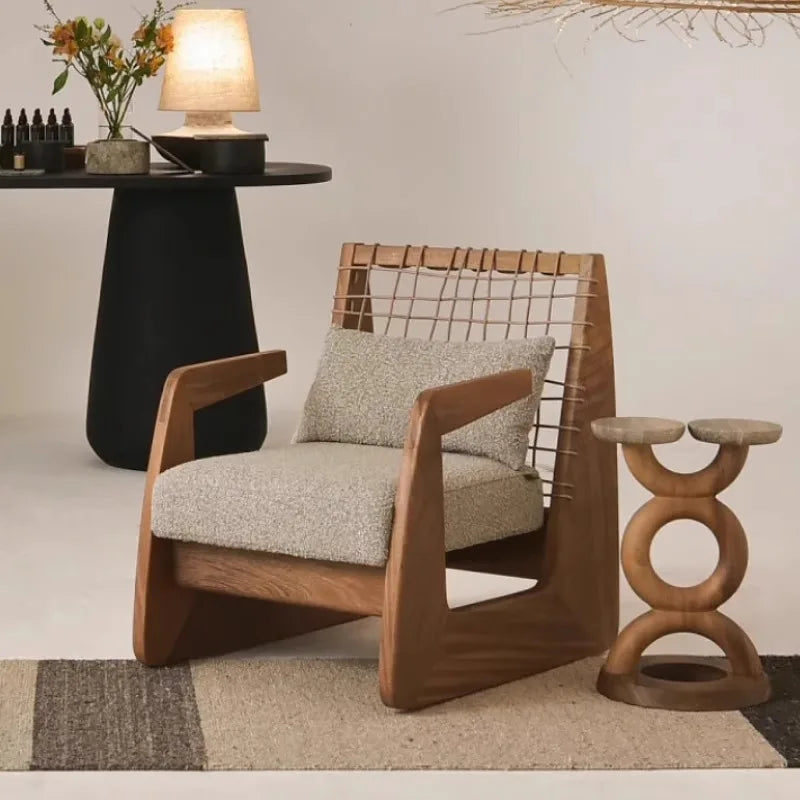 ANTNX Salon Balcony Living Room Chairs Relax Modern Individual Wooden Living Room Chairs Comfortable Lazy Sillon Postmodern Furniture ANTNX.COM