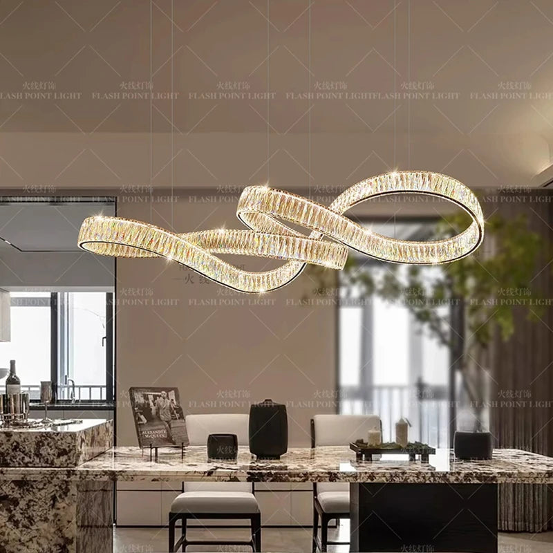 home decorationPendant lights, luxury crystal living room chandelier, dining room Pendant lamp, ceiling light, indoor lighting