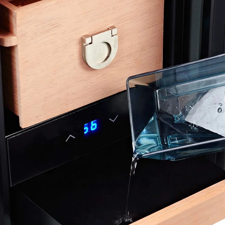 Semiconductor cigar Display Humidor cabinet with pure and elegant cedar wood