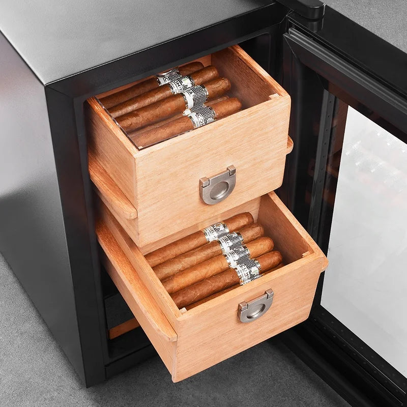 Semiconductor cigar Display Humidor cabinet with pure and elegant cedar wood