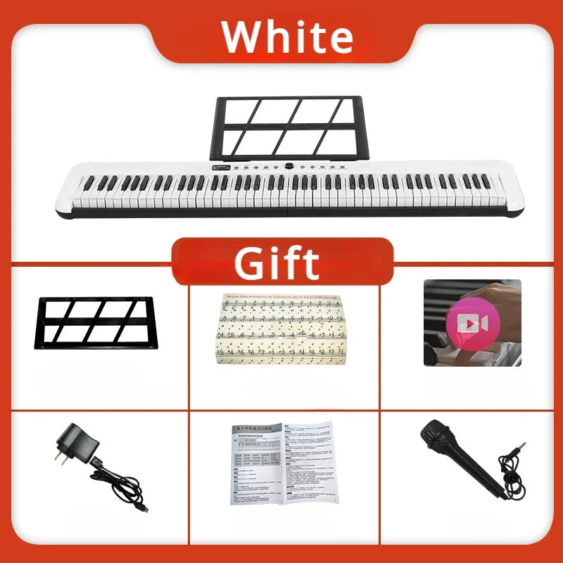Sensitivity 88 Keys Portable Digital Piano Multifunctional Electronic Keyboard Piano for Student Musical Instrument Beginner
