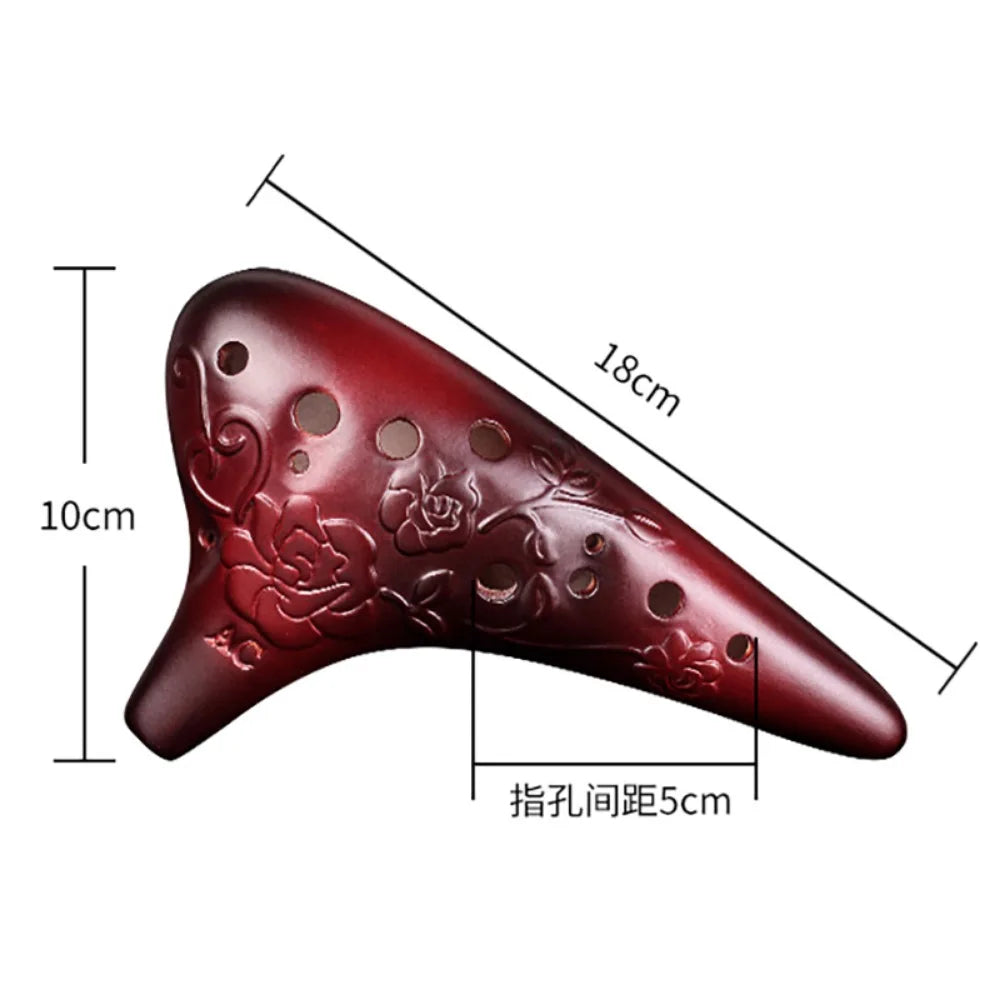 Legend Ocarina 12 Hole Alto C Tone Relief Sculpture Ceramics Ocarinas Professional Musical Instruments Offers Beginner Accessory