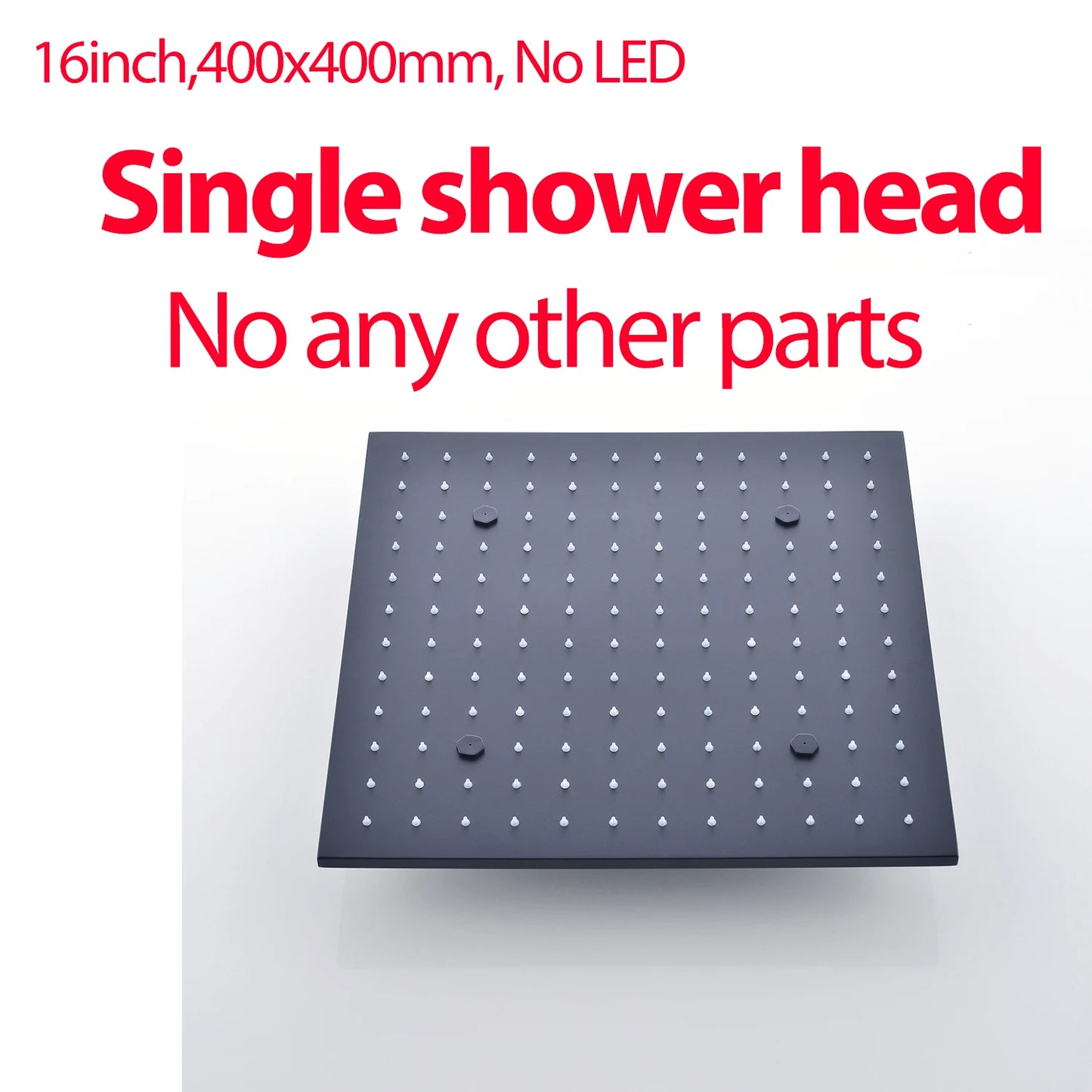 ANTNX Luxury 16/20 Inch 400/500mm Rainfall Mist Spray LED Shower Head Set Constant Temperature Valve Mixer With Side Massage Jets ANTNX.COM
