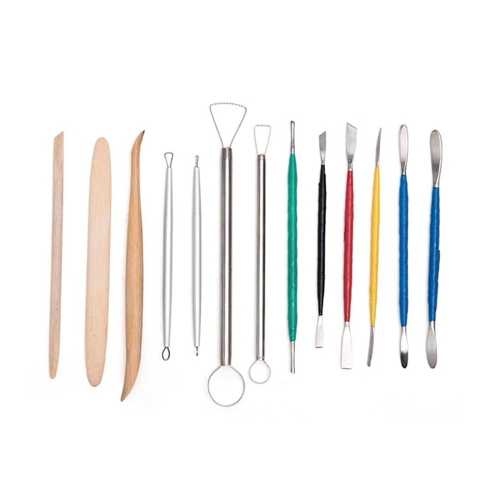 MMOOKA MMOOKA 13Pcs High-Quality Stainless Steel Clay Sculpture Tool Set for Pottery Ceramic Shaping Knives Clay Smoothing & Indentation ToolsMMOOKA.COM