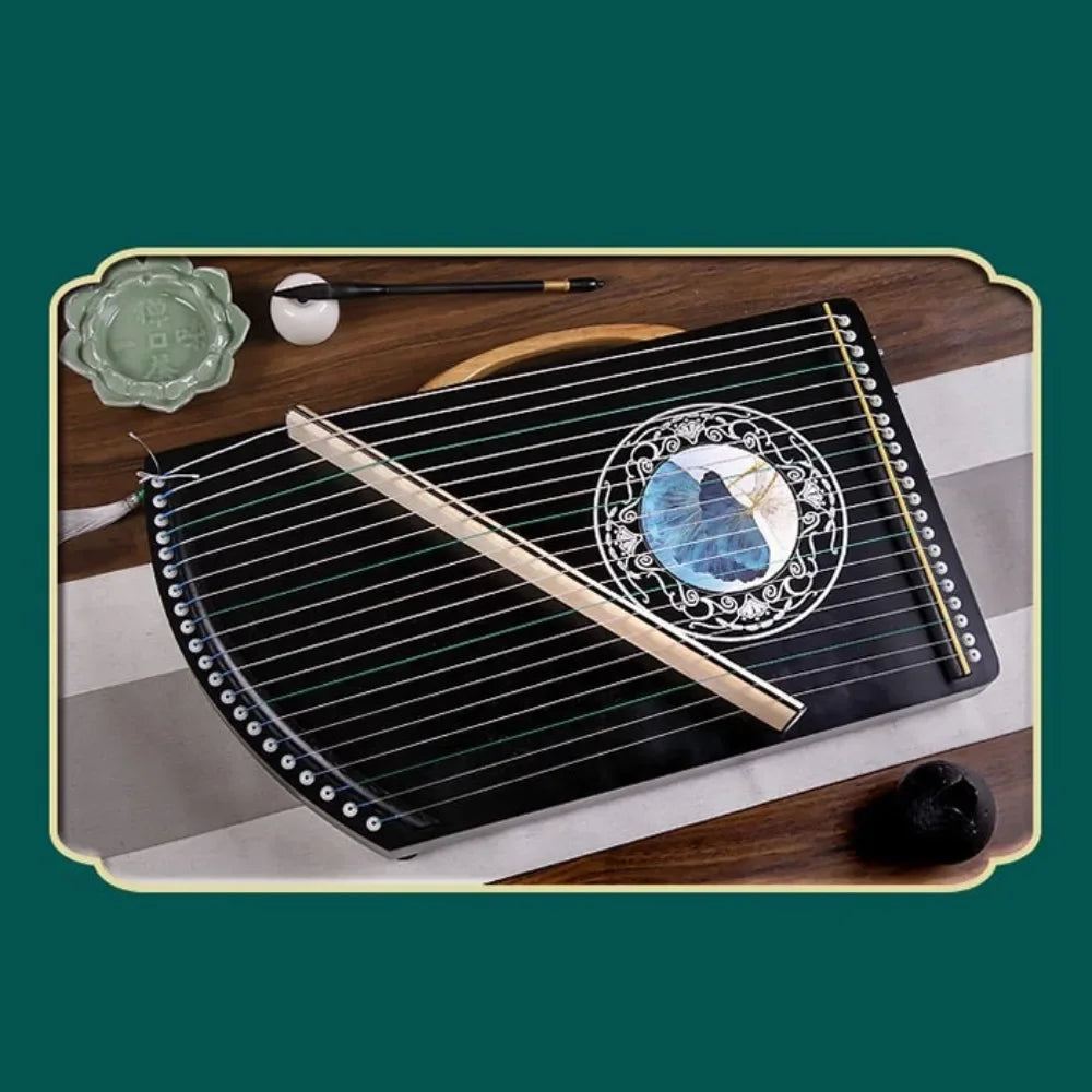 14 21 Strings Guzheng Portable Wooden Guqin Chinese Mini Zither Beginner Finger Trainer Traditional Stringed Instruments Gift