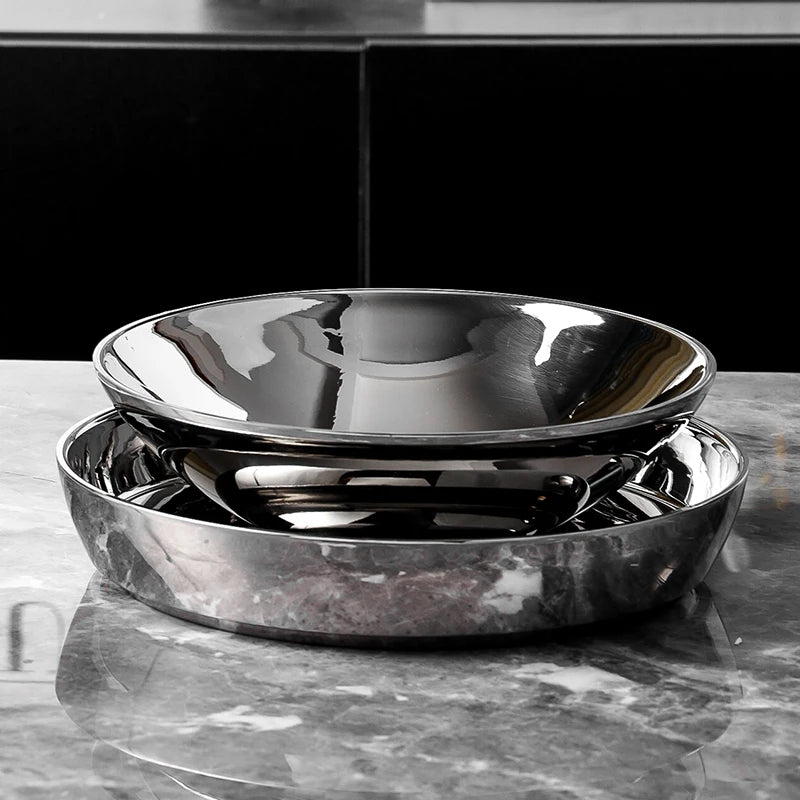 ANTNX Stainless Steel Dishes and Tableware Set 7-Piece Set for Home and Commercial Creative Spherical Gift Box for Gift Giving ANTNX.COM