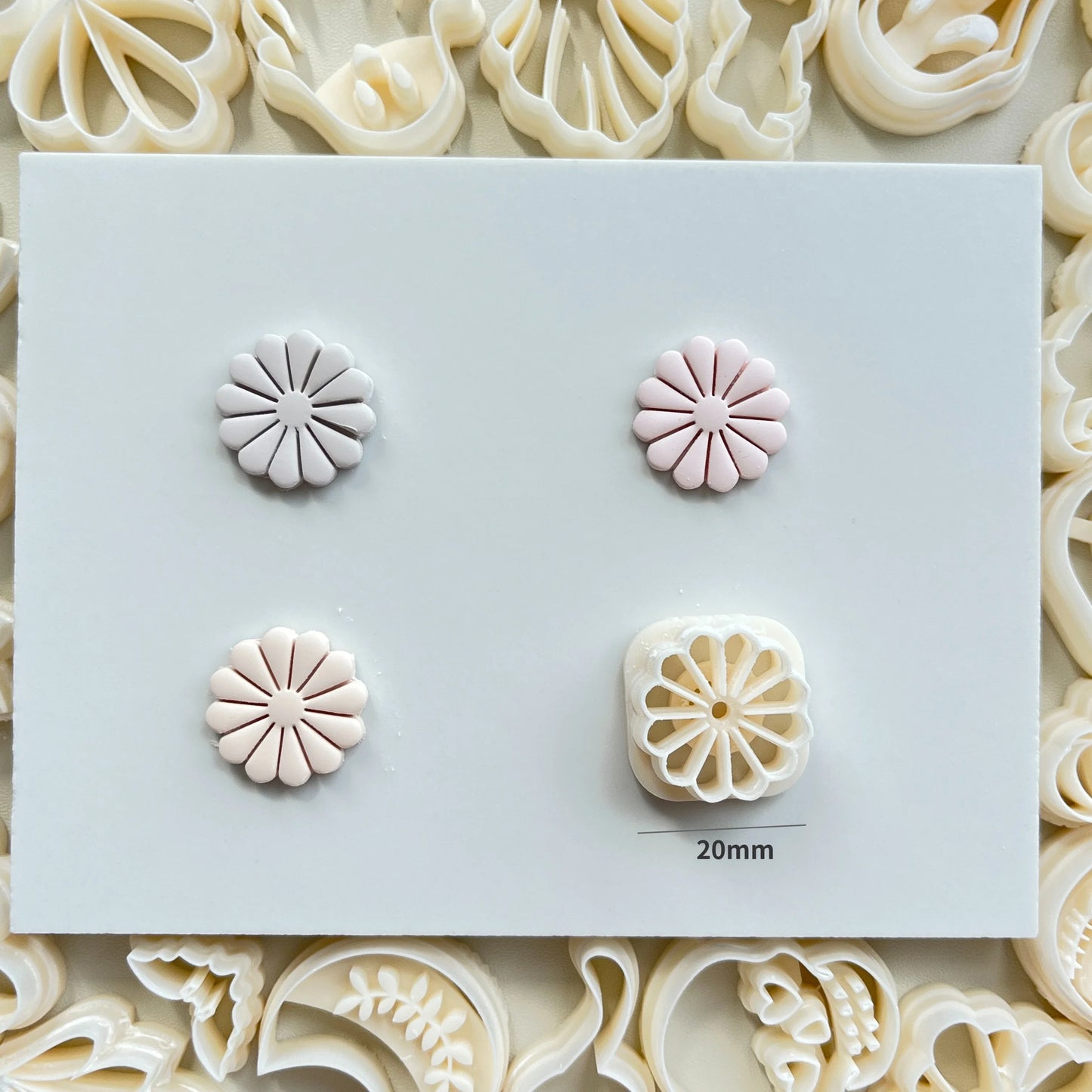 MMOOKA MMOOKA Flower Soft Pottery Earrings Polymer Clay Cutter Hollow Geometric Pattern Mold DIY Ceramic Earrings Jewelry Pendants Clay ToolsMMOOKA.COM