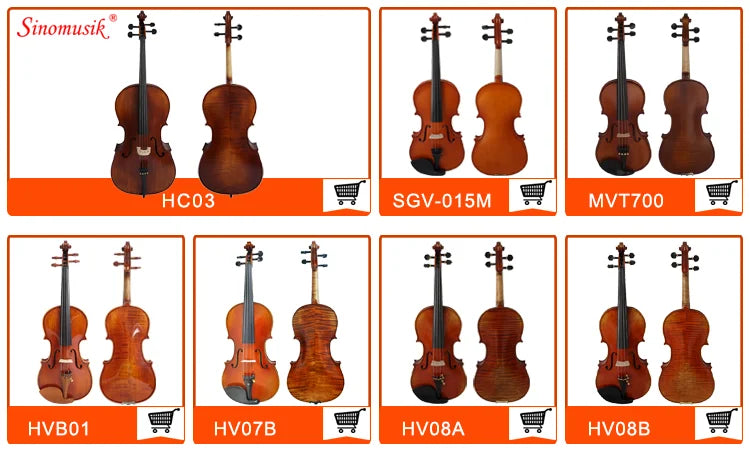 Aiersi Red Brown Varnished professional solid cello with Ebony Parts High Grade Nice Flame Maple musical string instruments