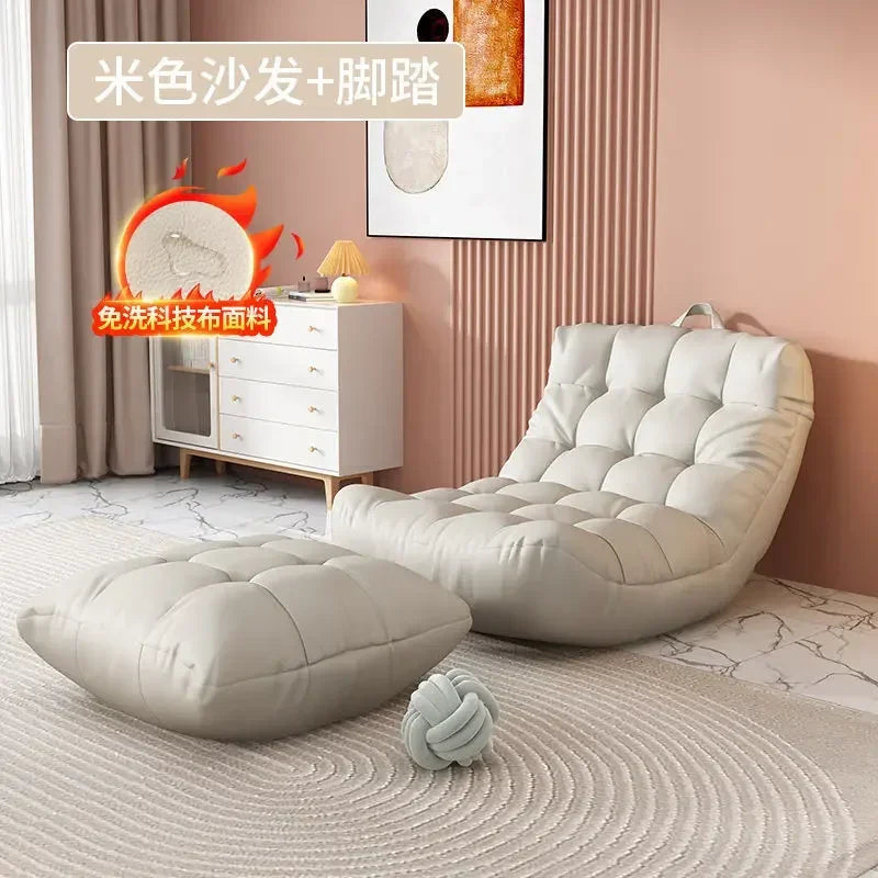 MMOOKA Lazy Sofa Bedroom Balcony Bay Window Tatami Caterpillar Bean Bag Sofa Chair Foldable Floor Adjustable Lounge Sofa