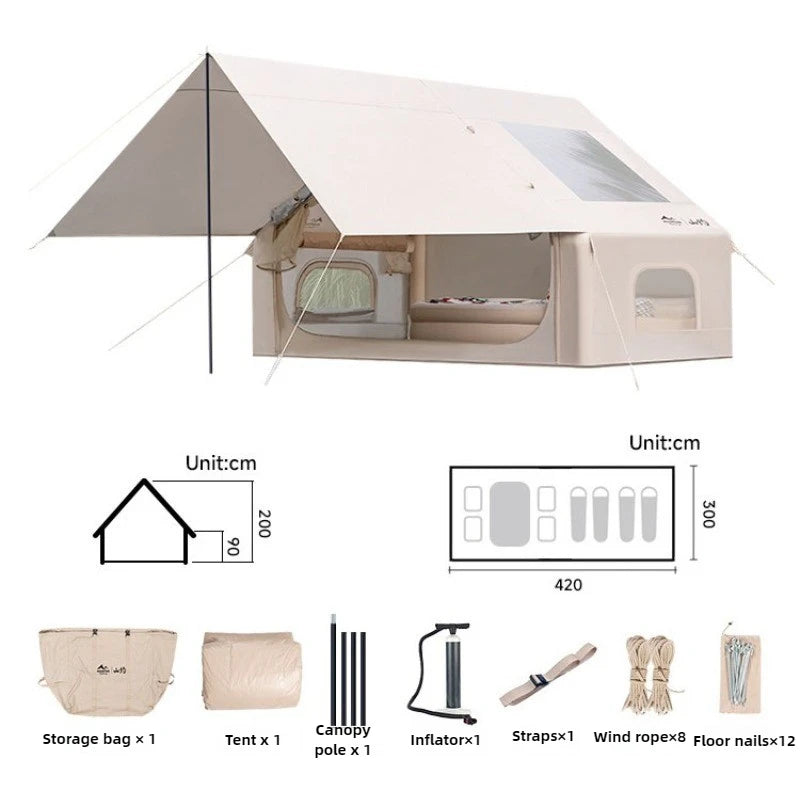 ANTNX Camping Portable Automatic Inflatable Tent Shelters Outdoor Overnight Folding Waterproof Sun Protection Camping Equipment Set ANTNX.COM