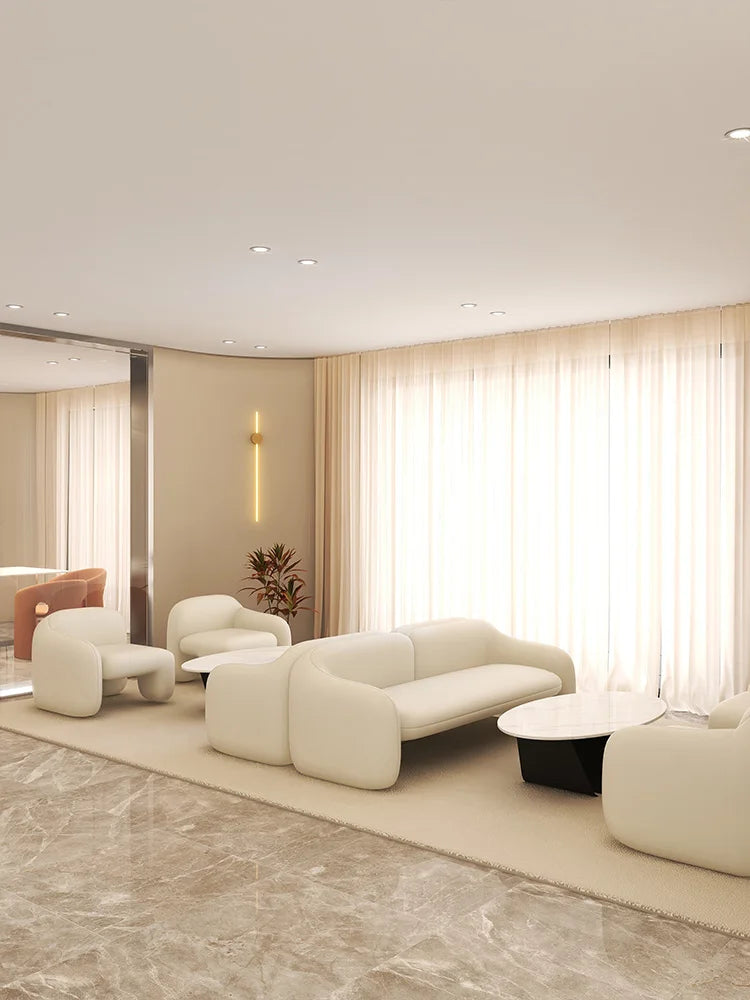 Single person sofa's light luxury, simple design sense, art and creativity of modern balcony leisure area