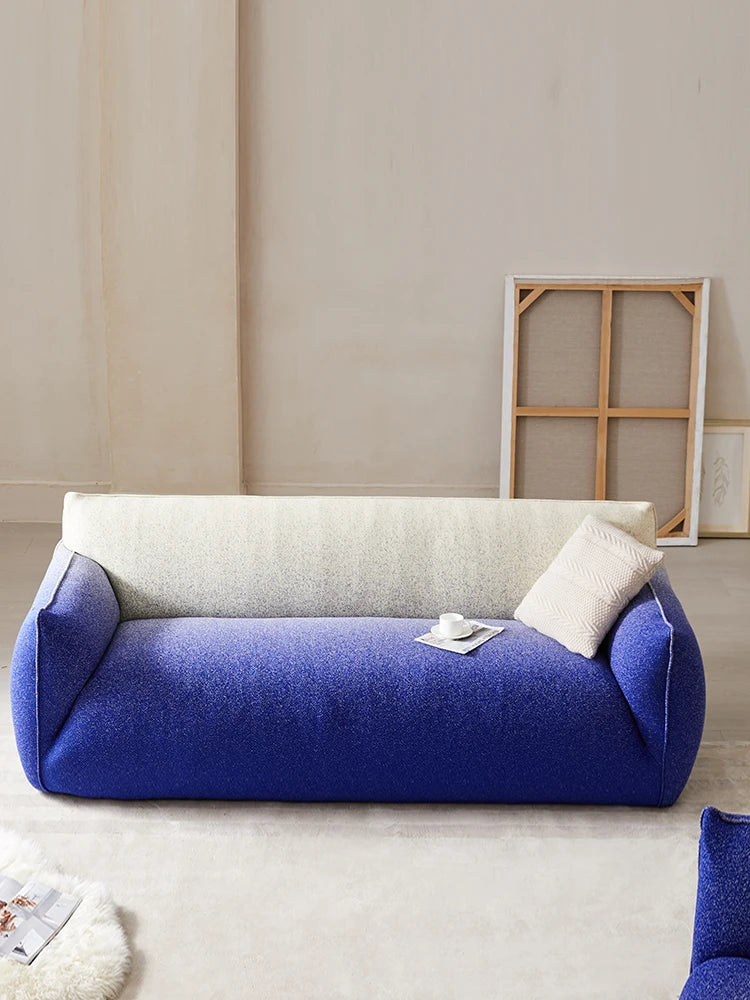 Single sofa chair, blue fat living room, minimalist designer, creative personality, lazy sofa
