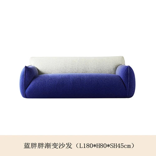 Single sofa chair, blue fat living room, minimalist designer, creative personality, lazy sofa
