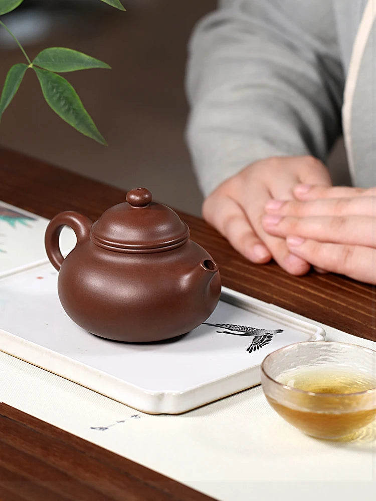 Small Capacity Yixing Purple Clay Pot Pure Handmade Kung Fu Tea Set Single Raw Mine Old Household