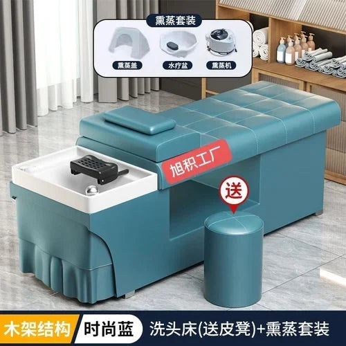 Smart Head Therapy Fumigation Shampoo Chair Hairdressing Beauty Massage Special Water Heater Flat Lying Head Therapy Bed