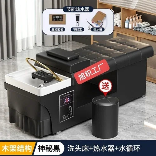 Smart Head Therapy Fumigation Shampoo Chair Hairdressing Beauty Massage Special Water Heater Flat Lying Head Therapy Bed