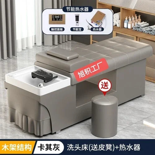 Smart Head Therapy Fumigation Shampoo Chair Hairdressing Beauty Massage Special Water Heater Flat Lying Head Therapy Bed