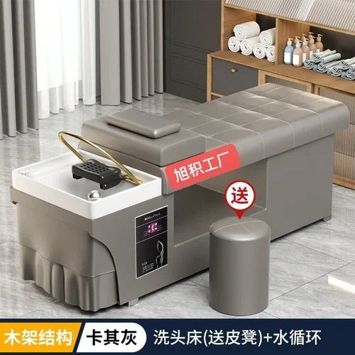 Smart Head Therapy Fumigation Shampoo Chair Hairdressing Beauty Massage Special Water Heater Flat Lying Head Therapy Bed