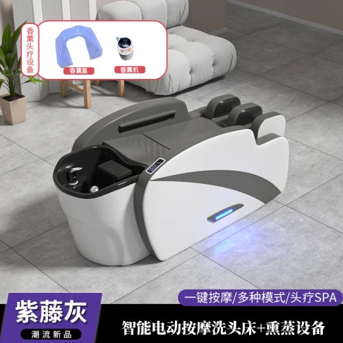 Smart Portable Shampo Chair Ergonomics Massage Head Spa Hair Wash Bed Luxury Therapy Silla Peluqueria Salon Furniture MQ50SC