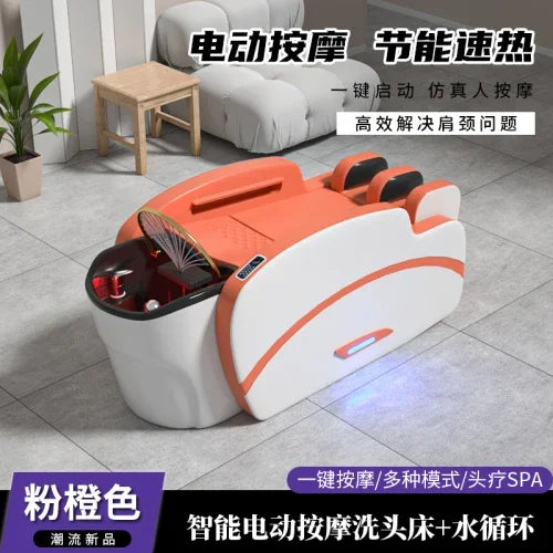 Smart Portable Shampo Chair Ergonomics Massage Head Spa Hair Wash Bed Luxury Therapy Silla Peluqueria Salon Furniture MQ50XF