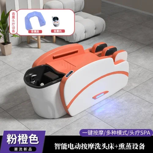 Smart Portable Shampo Chair Ergonomics Massage Head Spa Hair Wash Bed Luxury Therapy Silla Peluqueria Salon Furniture MQ50XF