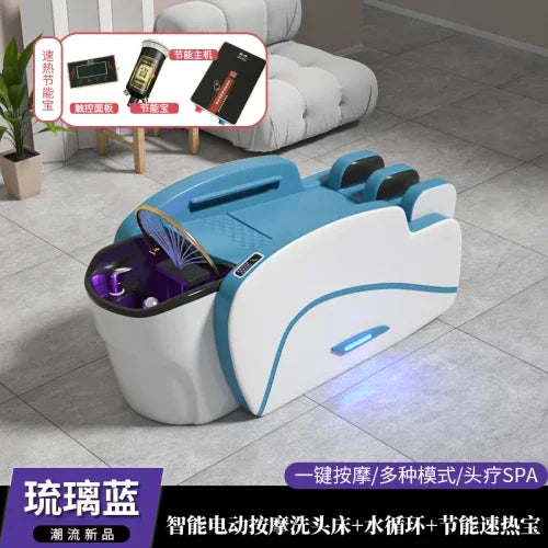 Smart Portable Shampo Chair Ergonomics Massage Head Spa Hair Wash Bed Luxury Therapy Silla Peluqueria Salon Furniture MQ50XF