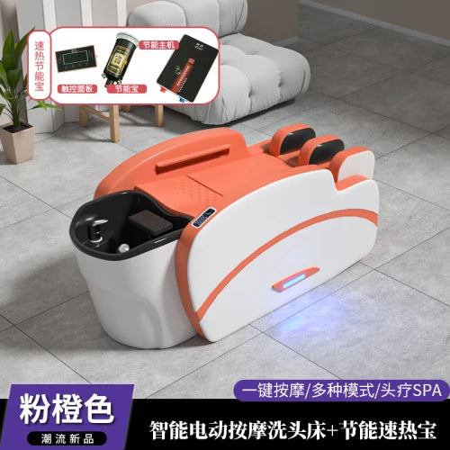 Smart Portable Shampo Chair Ergonomics Massage Head Spa Hair Wash Bed Luxury Therapy Silla Peluqueria Salon Furniture MQ50SC