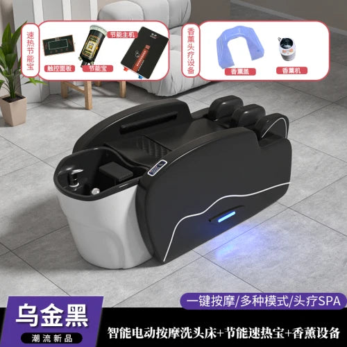 Smart Portable Shampo Chair Ergonomics Massage Head Spa Hair Wash Bed Luxury Therapy Silla Peluqueria Salon Furniture MQ50SC