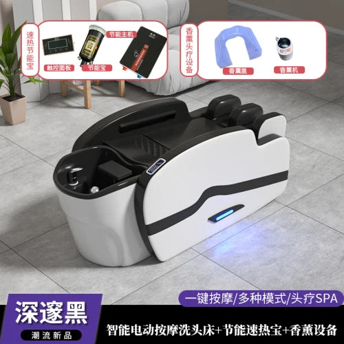 Smart Portable Shampo Chair Ergonomics Massage Head Spa Hair Wash Bed Luxury Therapy Silla Peluqueria Salon Furniture MQ50SC