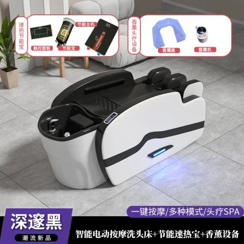 Smart Portable Shampo Chair Ergonomics Massage Head Spa Hair Wash Bed Luxury Therapy Silla Peluqueria Salon Furniture MQ50XF