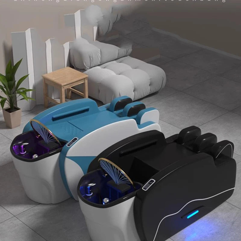 Smart Portable Shampo Chair Ergonomics Massage Head Spa Hair Wash Bed Luxury Therapy Silla Peluqueria Salon Furniture MQ50SC