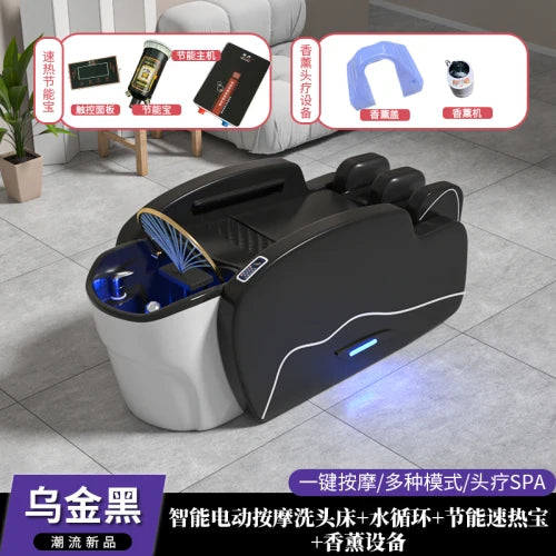 Smart Portable Shampo Chair Ergonomics Massage Head Spa Hair Wash Bed Luxury Therapy Silla Peluqueria Salon Furniture MQ50SC
