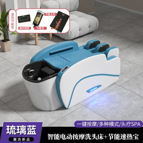 Smart Portable Shampo Chair Ergonomics Massage Head Spa Hair Wash Bed Luxury Therapy Silla Peluqueria Salon Furniture MQ50SC
