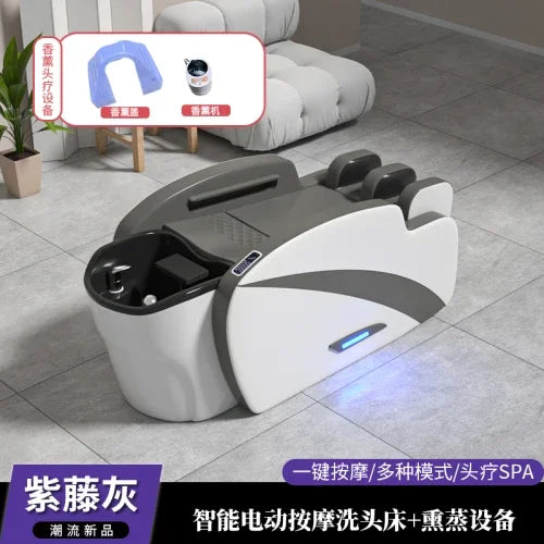 Smart Portable Shampo Chair Ergonomics Massage Head Spa Hair Wash Bed Luxury Therapy Silla Peluqueria Salon Furniture MQ50XF