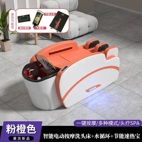 Smart Portable Shampo Chair Ergonomics Massage Head Spa Hair Wash Bed Luxury Therapy Silla Peluqueria Salon Furniture MQ50XF