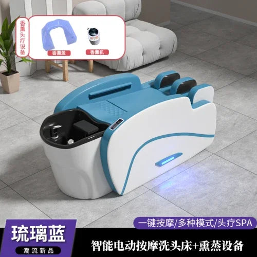 Smart Portable Shampo Chair Ergonomics Massage Head Spa Hair Wash Bed Luxury Therapy Silla Peluqueria Salon Furniture MQ50XF