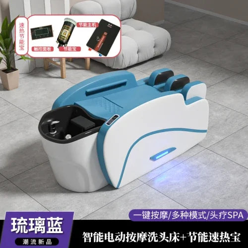 Smart Portable Shampo Chair Ergonomics Massage Head Spa Hair Wash Bed Luxury Therapy Silla Peluqueria Salon Furniture MQ50XF