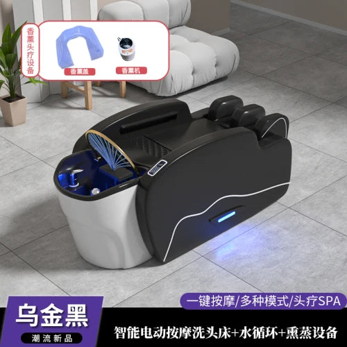 Smart Portable Shampo Chair Ergonomics Massage Head Spa Hair Wash Bed Luxury Therapy Silla Peluqueria Salon Furniture MQ50SC