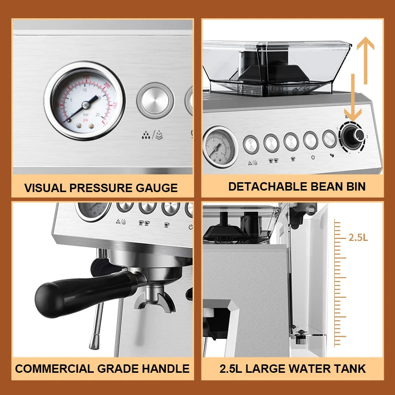 Smart Small Profesional Kitchen Appliance Coffe Maquina De Cafe Cafetera Expresso Roaster Coffe Coffee Maker Espresso Machines