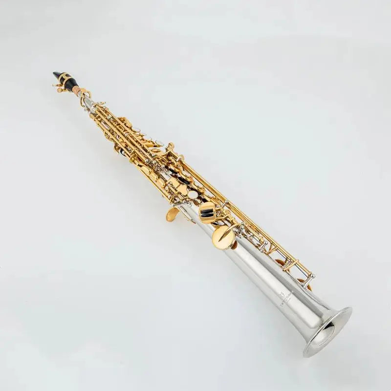 Soprano Saxophone WO37 Silvering Gold Key With Case Sax Soprano Mouthpiece Ligature Reeds Neck