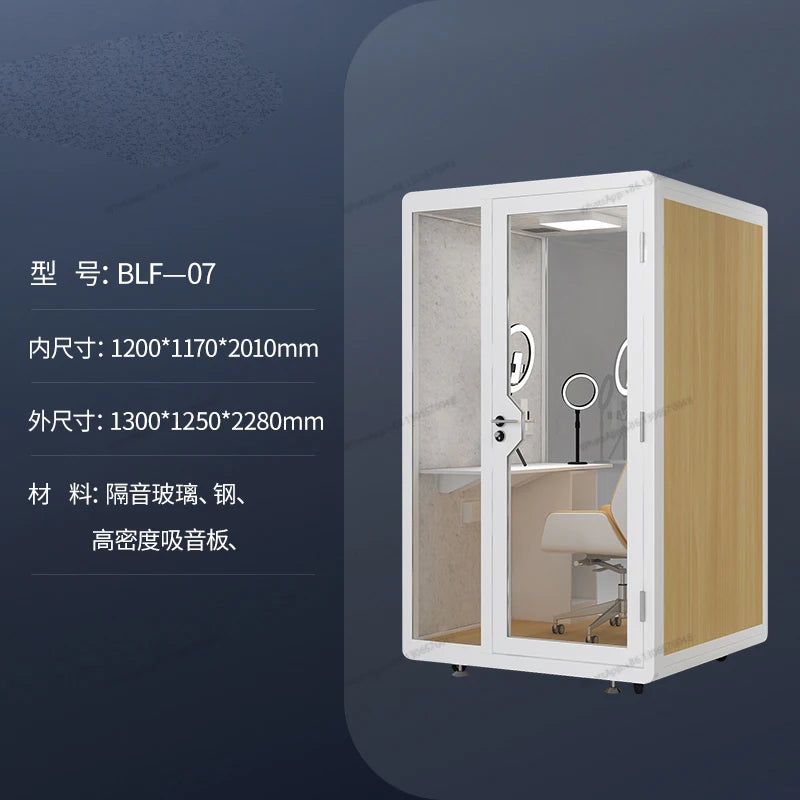 Soundproofing room, household silent cabin, sleep chamber, mobile home rack, drum, piano room, office phone booth, glass room