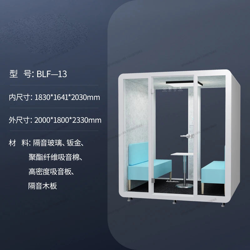 Soundproofing room, household silent cabin, sleep chamber, mobile home rack, drum, piano room, office phone booth, glass room
