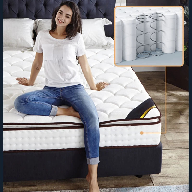 Spring Slim Latex Mattresses Hotel High Quality Queen Size Salon Mattresses Sleeping Floor Colchones Matrimoniales Furniture