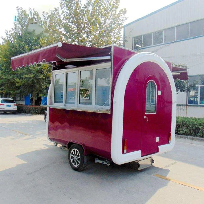 Standard mini coffee fast food truck trailer cart food booth trailer customization