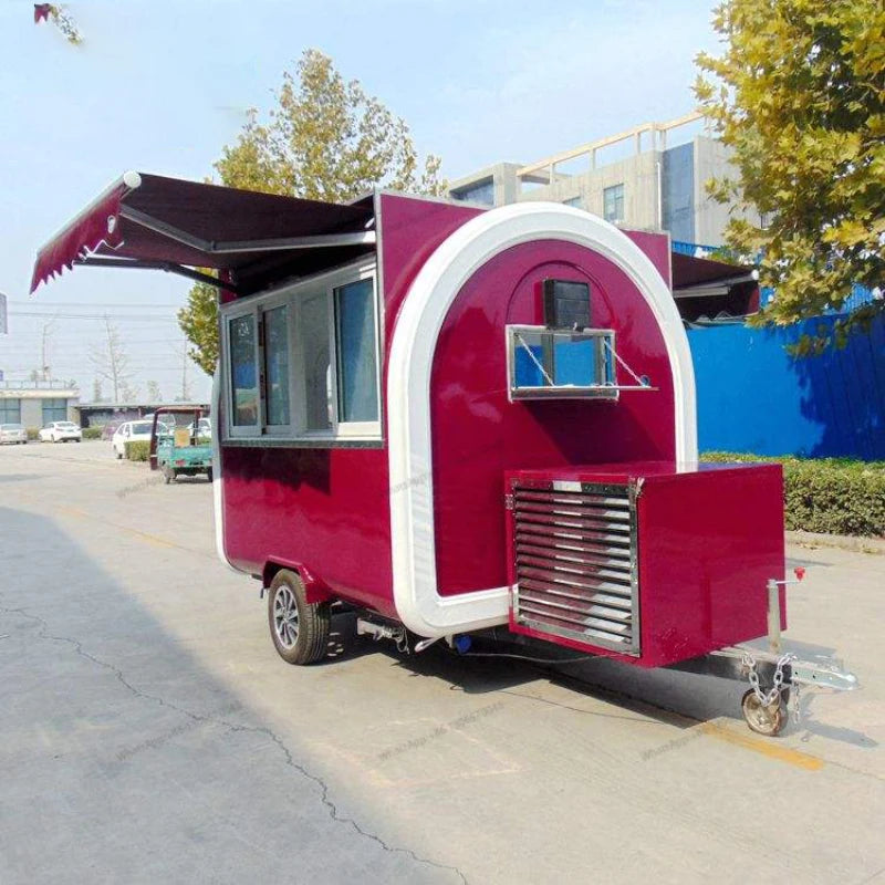 Standard mini coffee fast food truck trailer cart food booth trailer customization
