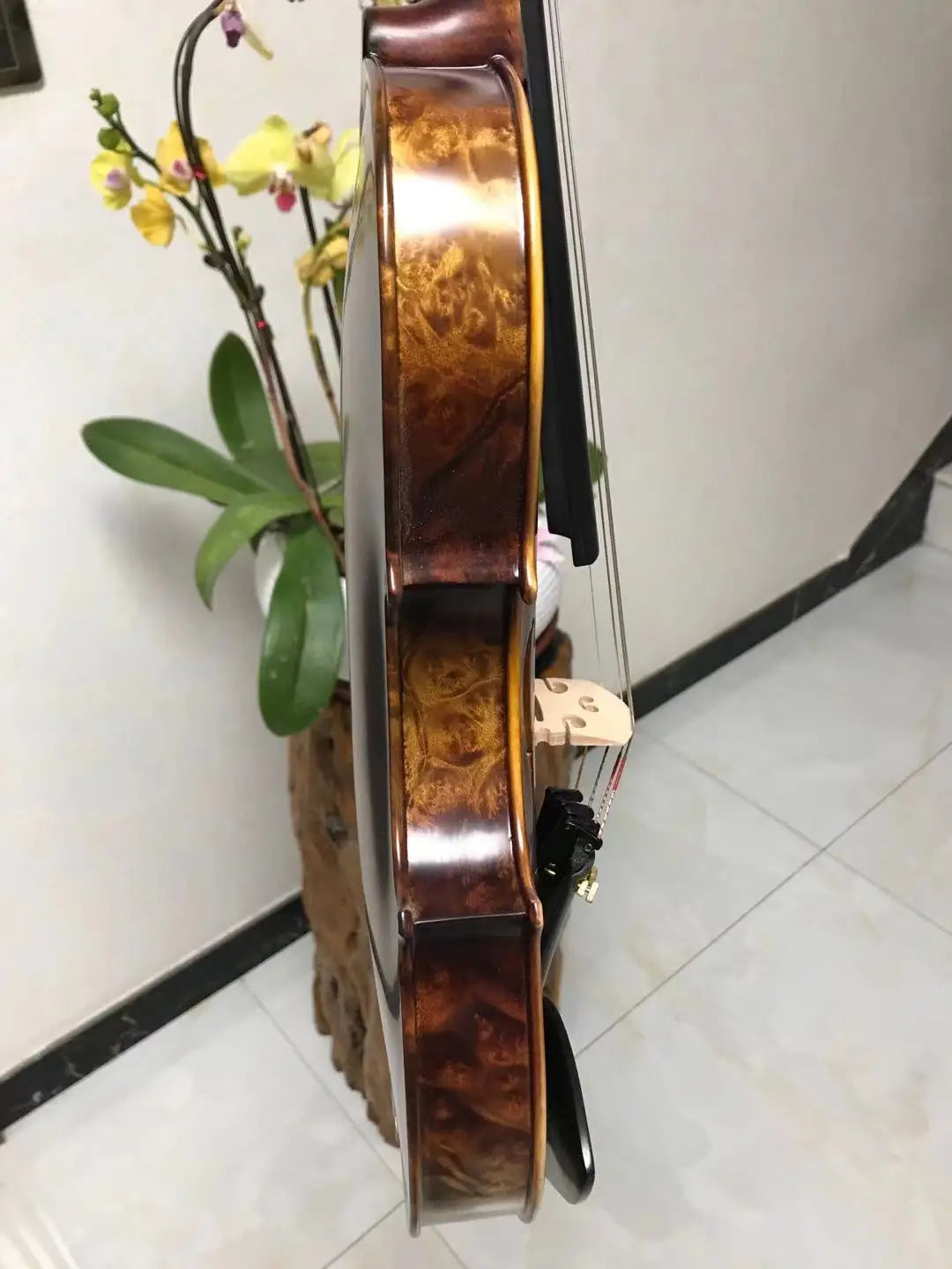 Strad style SONG master bird's eye maple wood 4/4 violin,mellow and elegant sound #14634