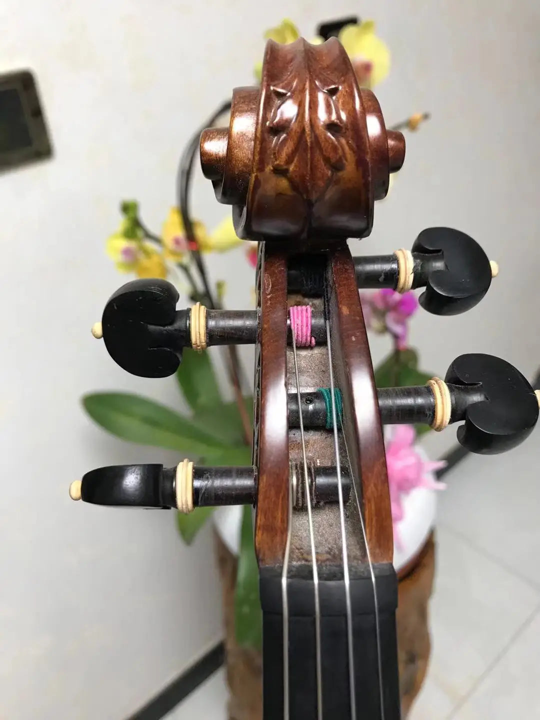 Strad style SONG master bird's eye maple wood 4/4 violin,mellow and elegant sound #14634